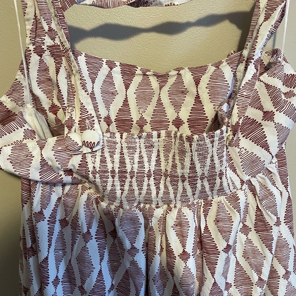 Anthropologie Square-Neck Tiered Midi Dress Size X-Large - Picture 5 of 9